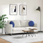 Cuscini per Seduta 2 pcs Blu Polizia Ø 40 x 13 cm Velluto