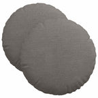 Cuscini per Seduta 2 pcs Grigio chiaro Ø 40 cm Tessuto in Cords