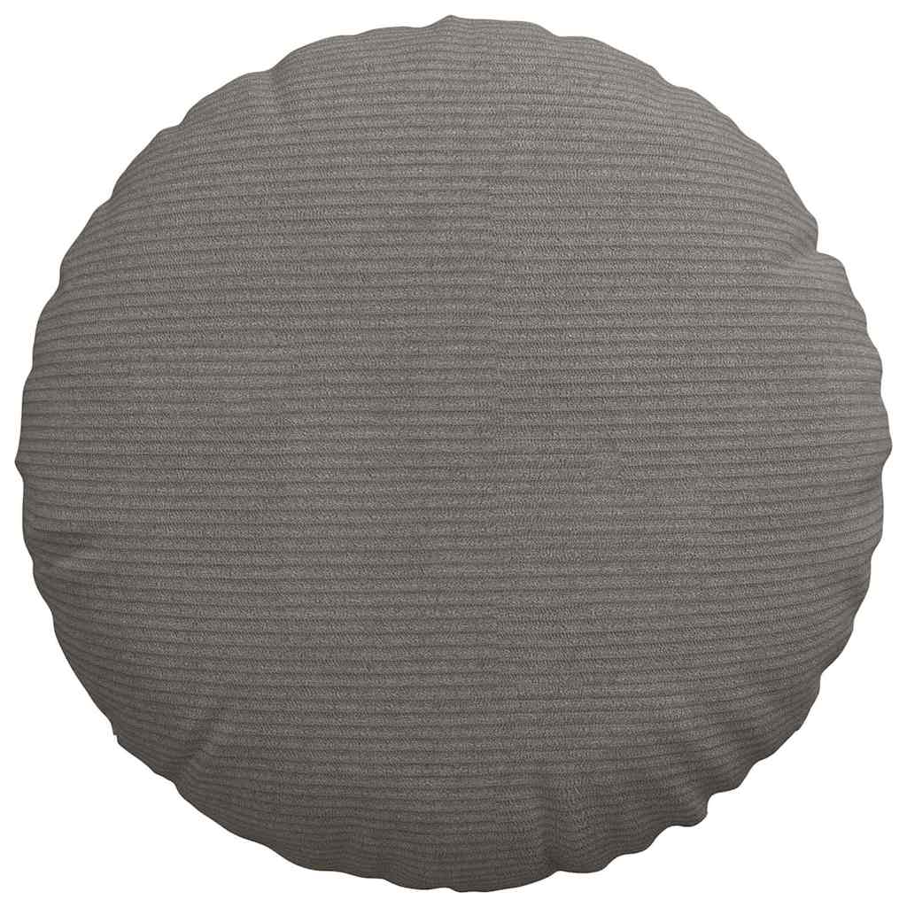 Cuscini per Seduta 2 pcs Grigio chiaro Ø 40 cm Tessuto in Cords
