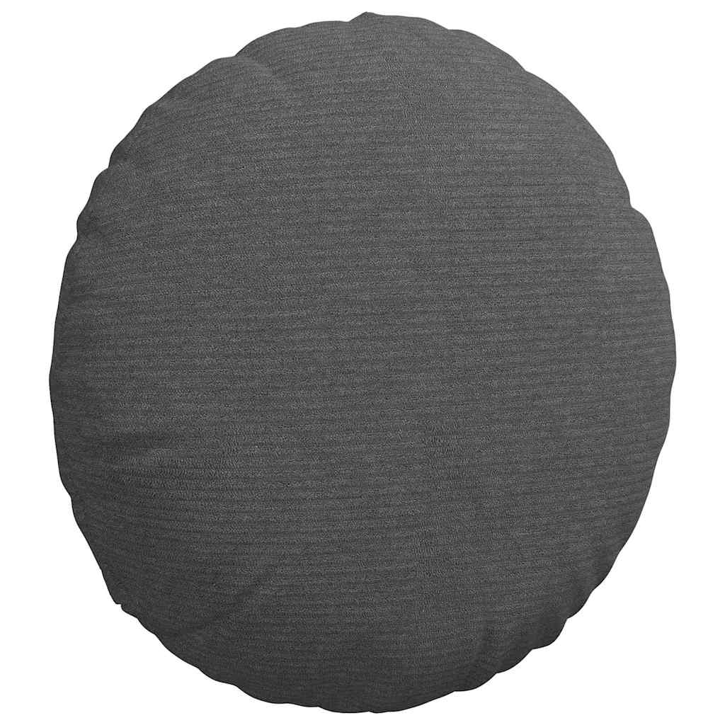 Cuscini per Seduta 2 pcs Grigio scuro Ø 40 cm Tessuto in Cords