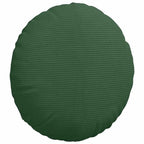 Cuscini per Seduta 2 pcs Verde Scuro Ø 40 cm Tessuto in Cords