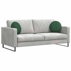 Cuscini per Seduta 2 pcs Verde Scuro Ø 40 cm Tessuto in Cords