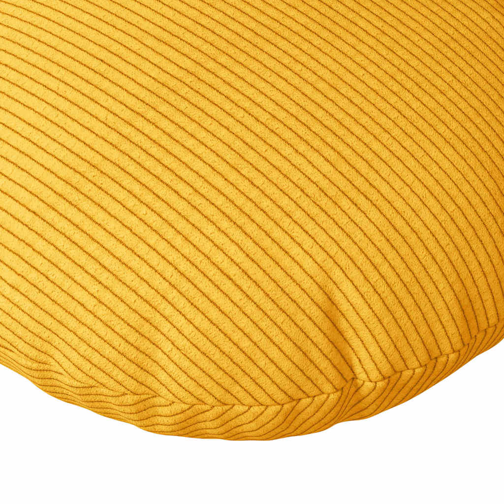 Cuscini per Seduta 2 pcs Giallo Chiaro Ø 40 cm Tessuto in Cords