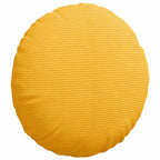 Cuscini per Seduta 2 pcs Giallo Chiaro Ø 40 cm Tessuto in Cords