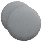 Cuscini per Seduta 2 pcs Grigio chiaro Ø50 x 19 cm Tessuto