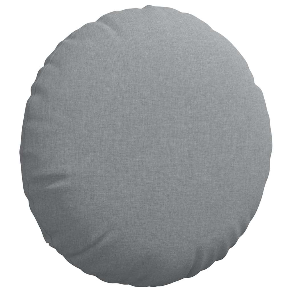 Cuscini per Seduta 2 pcs Grigio chiaro Ø50 x 19 cm Tessuto