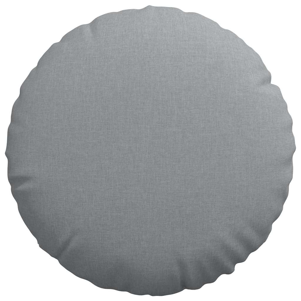 Cuscini per Seduta 2 pcs Grigio chiaro Ø50 x 19 cm Tessuto