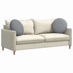 Cuscini per Seduta 2 pcs Grigio chiaro Ø50 x 19 cm Tessuto