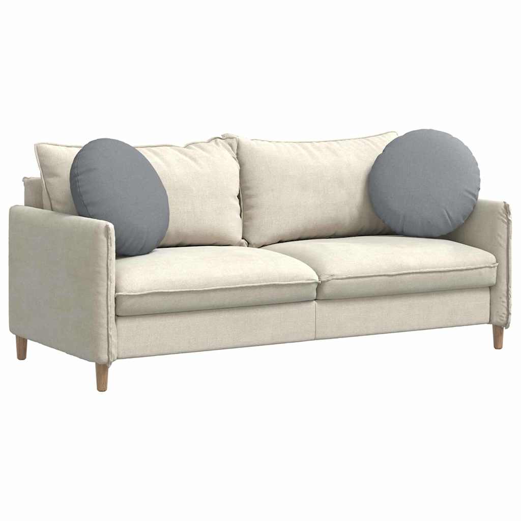 Cuscini per Seduta 2 pcs Grigio chiaro Ø50 x 19 cm Tessuto