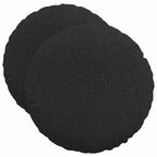 Cuscini per Seduta 2 pcs Nero Ø50 x 19 cm Tessuto