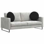 Cuscini per Seduta 2 pcs Nero Ø50 x 19 cm Tessuto