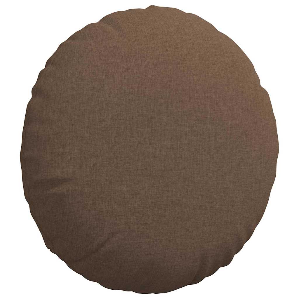 Cuscini per Seduta 2 pcs Marrone Ø50 x 19 cm Tessuto