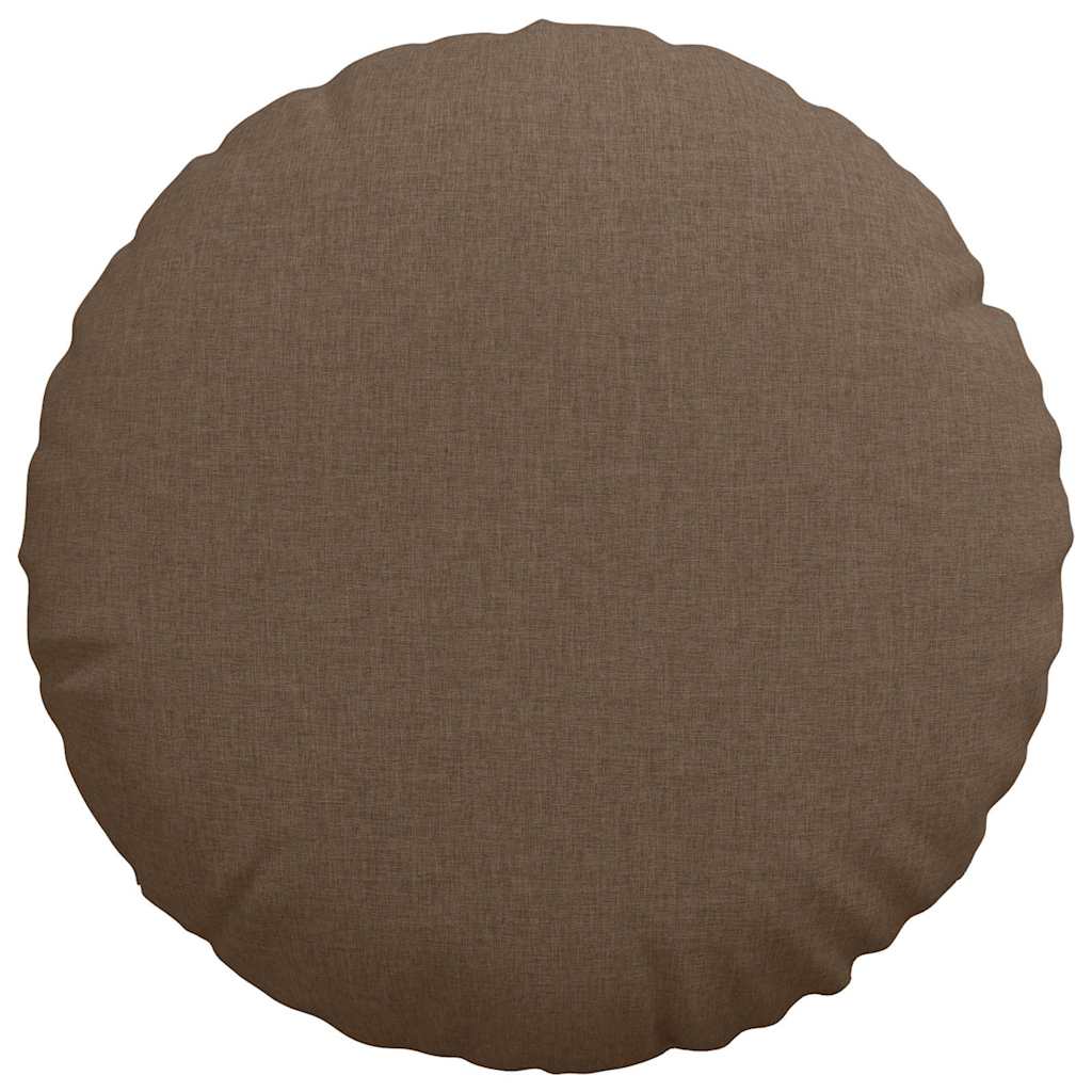 Cuscini per Seduta 2 pcs Marrone Ø50 x 19 cm Tessuto