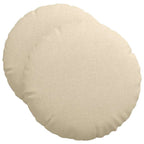 Cuscini per Seduta 2 pcs Crema Ø50 x 19 cm Tessuto
