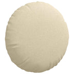 Cuscini per Seduta 2 pcs Crema Ø50 x 19 cm Tessuto