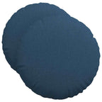 Cuscini per Seduta 2 pcs Blu Ø50 x 19 cm Tessuto