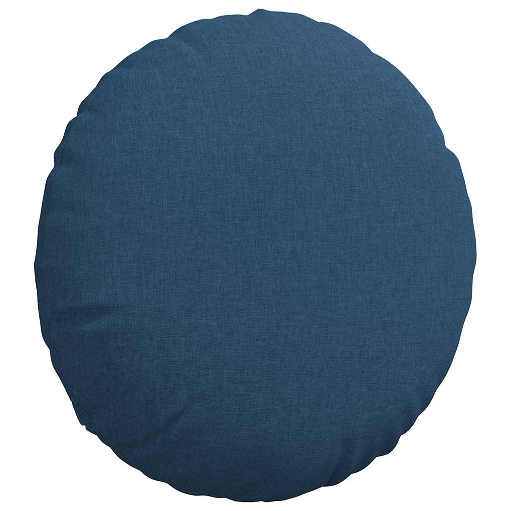 Cuscini per Seduta 2 pcs Blu Ø50 x 19 cm Tessuto