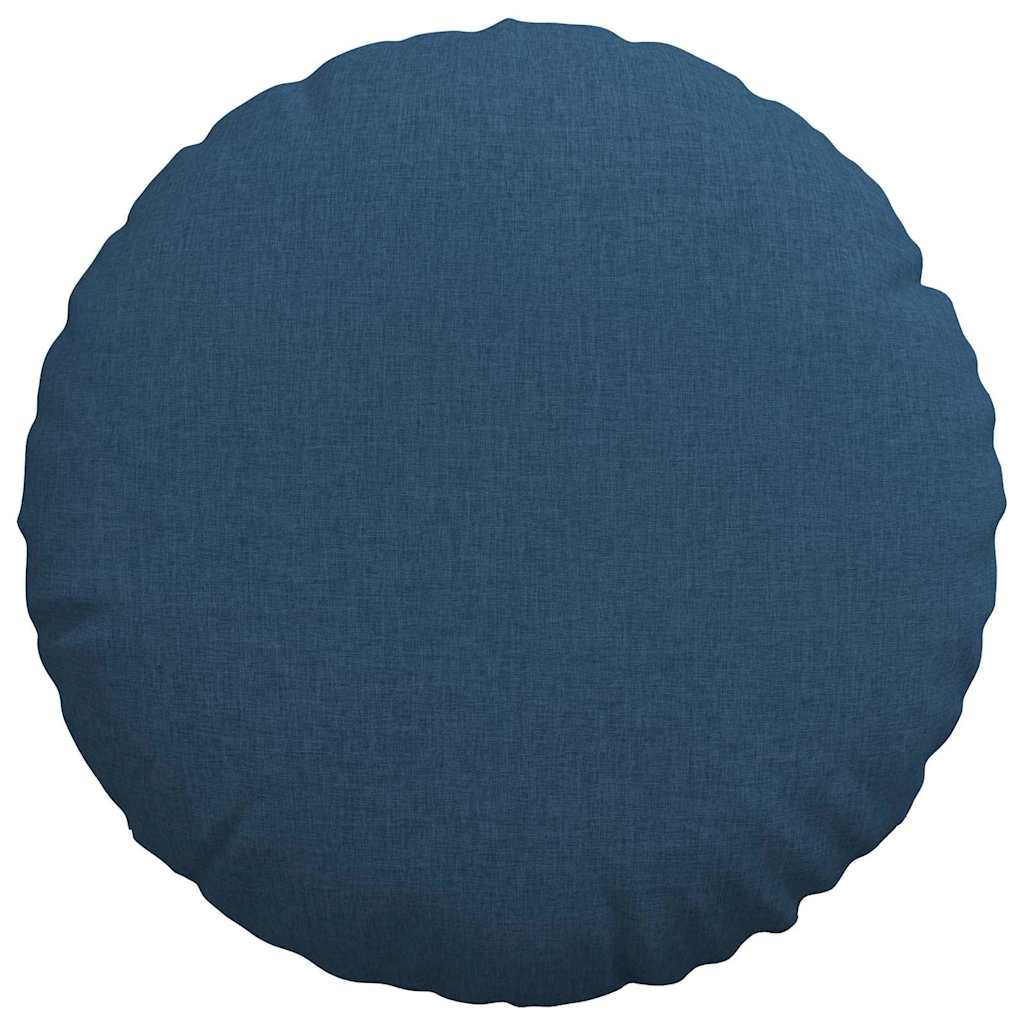 Cuscini per Seduta 2 pcs Blu Ø50 x 19 cm Tessuto