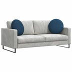 Cuscini per Seduta 2 pcs Blu Ø50 x 19 cm Tessuto