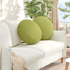 Cuscini per Seduta 2 pcs Verde chiaro Ø50 x 19 cm Tessuto