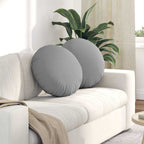 Cuscini per Seduta 2 pcs Grigio Nuvola Ø50 x 19 cm Tessuto