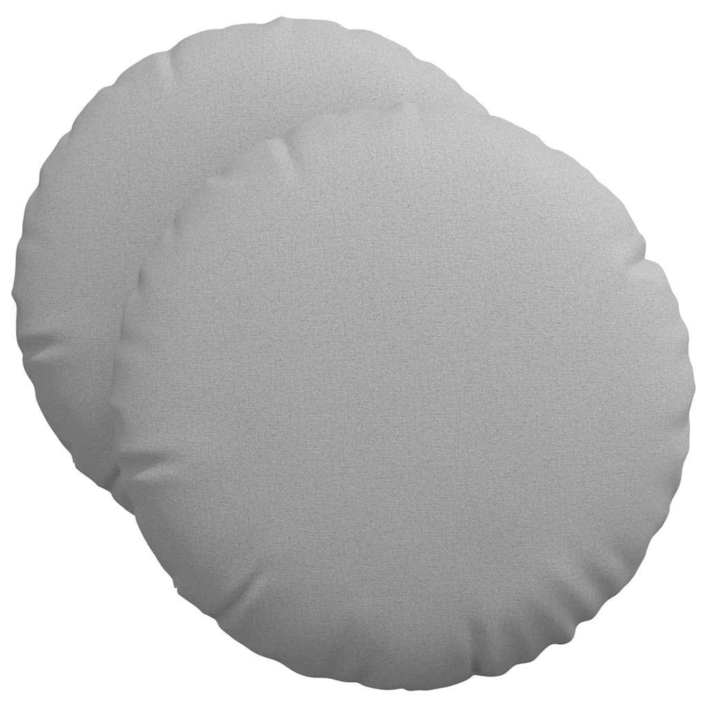 Cuscini per Seduta 2 pcs Grigio Nuvola Ø50 x 19 cm Tessuto