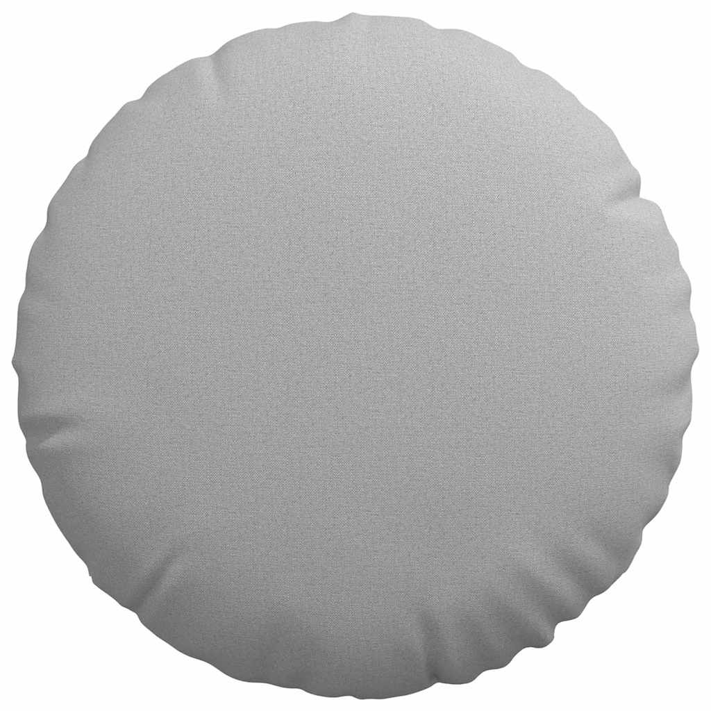 Cuscini per Seduta 2 pcs Grigio Nuvola Ø50 x 19 cm Tessuto