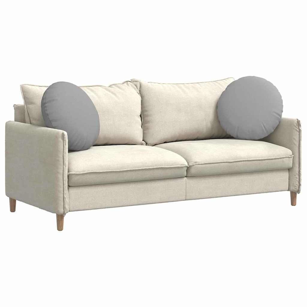 Cuscini per Seduta 2 pcs Grigio Nuvola Ø50 x 19 cm Tessuto