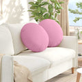 Cuscini per Seduta 2 pcs Rosa Ø50 x 19 cm Tessuto