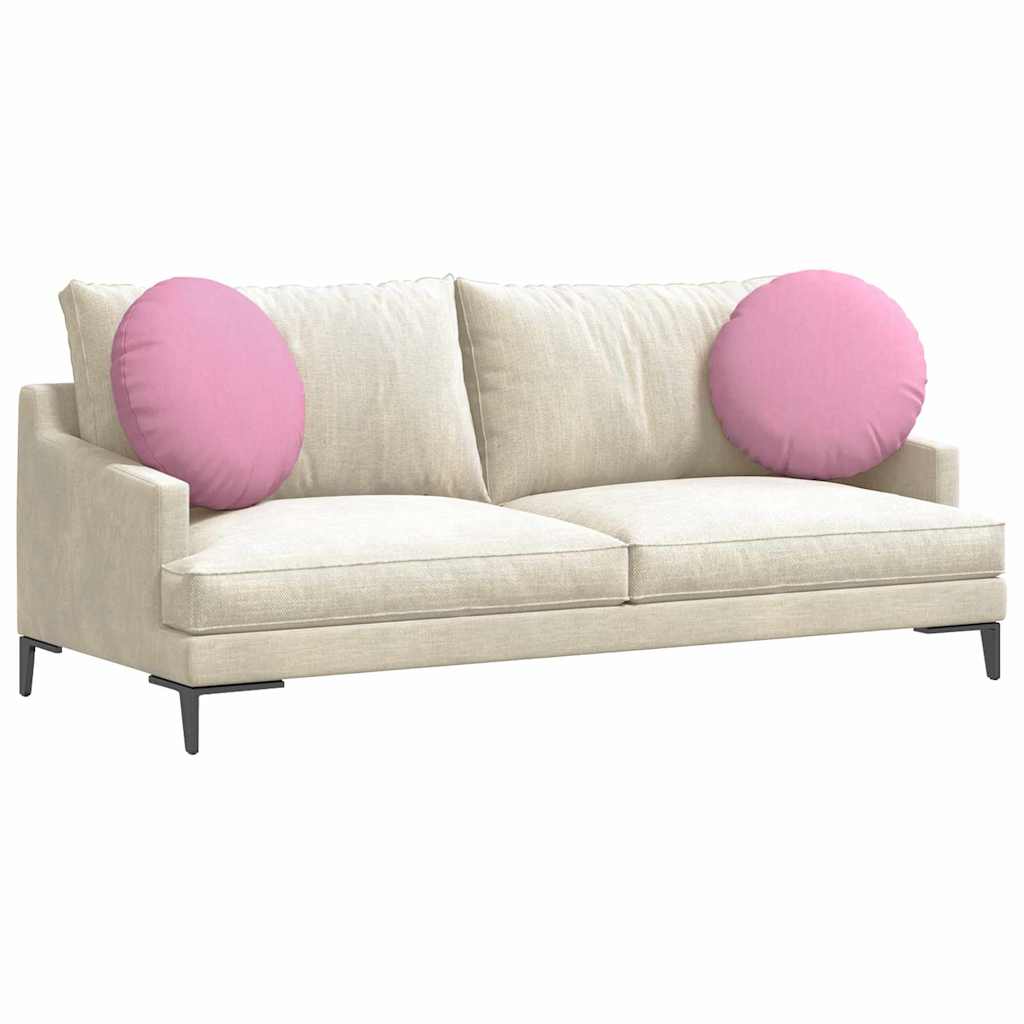Cuscini per Seduta 2 pcs Rosa Ø50 x 19 cm Tessuto