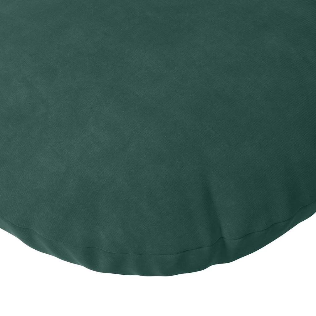Cuscini per Seduta 2 pcs Verde Scuro Ø50 x 19 cm Velluto