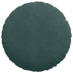 Cuscini per Seduta 2 pcs Verde Scuro Ø50 x 19 cm Velluto