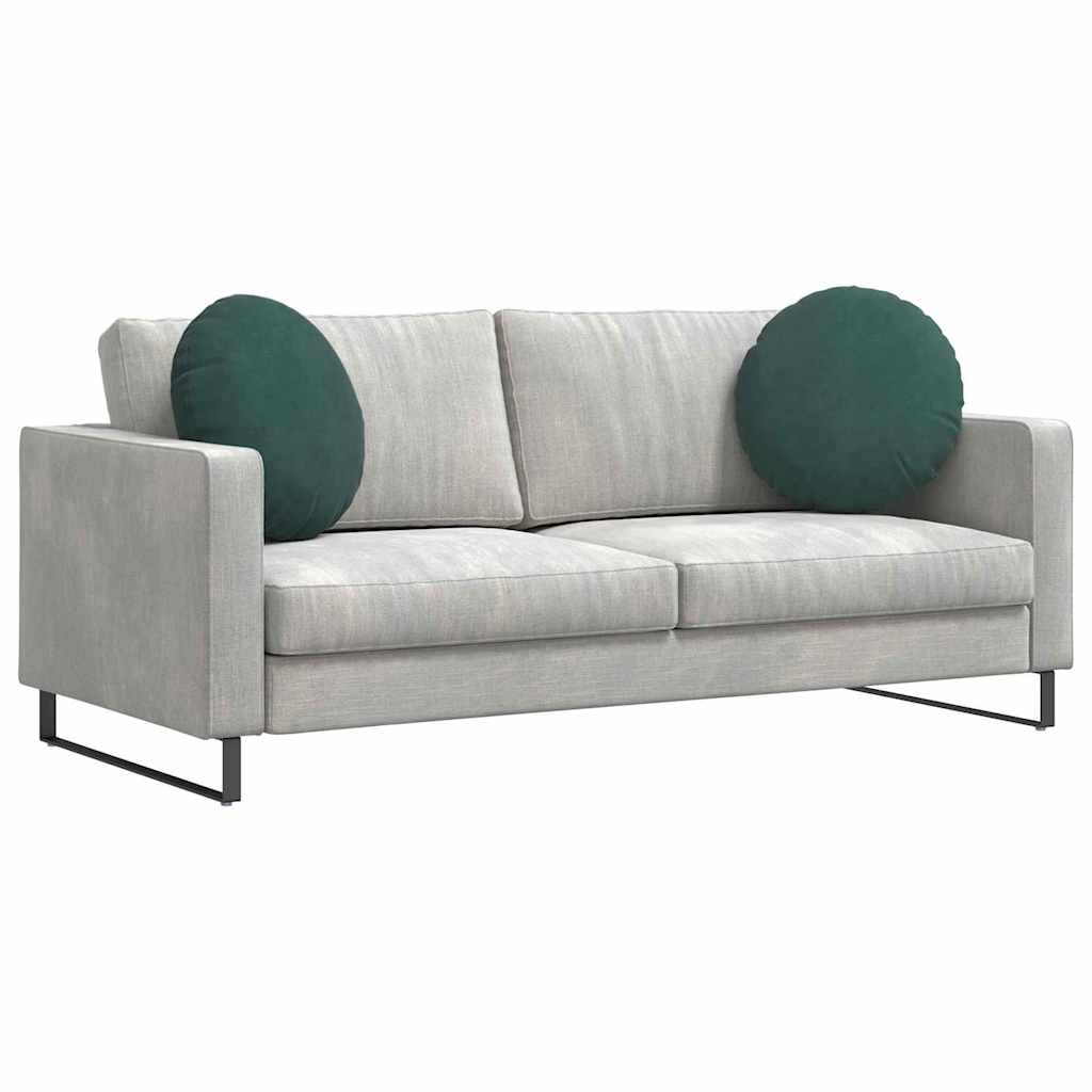 Cuscini per Seduta 2 pcs Verde Scuro Ø50 x 19 cm Velluto