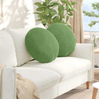 Cuscini per Seduta 2 pcs Verde chiaro Ø50 x 19 cm Velluto