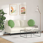 Cuscini per Seduta 2 pcs Verde chiaro Ø50 x 19 cm Velluto