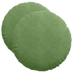 Cuscini per Seduta 2 pcs Verde chiaro Ø50 x 19 cm Velluto