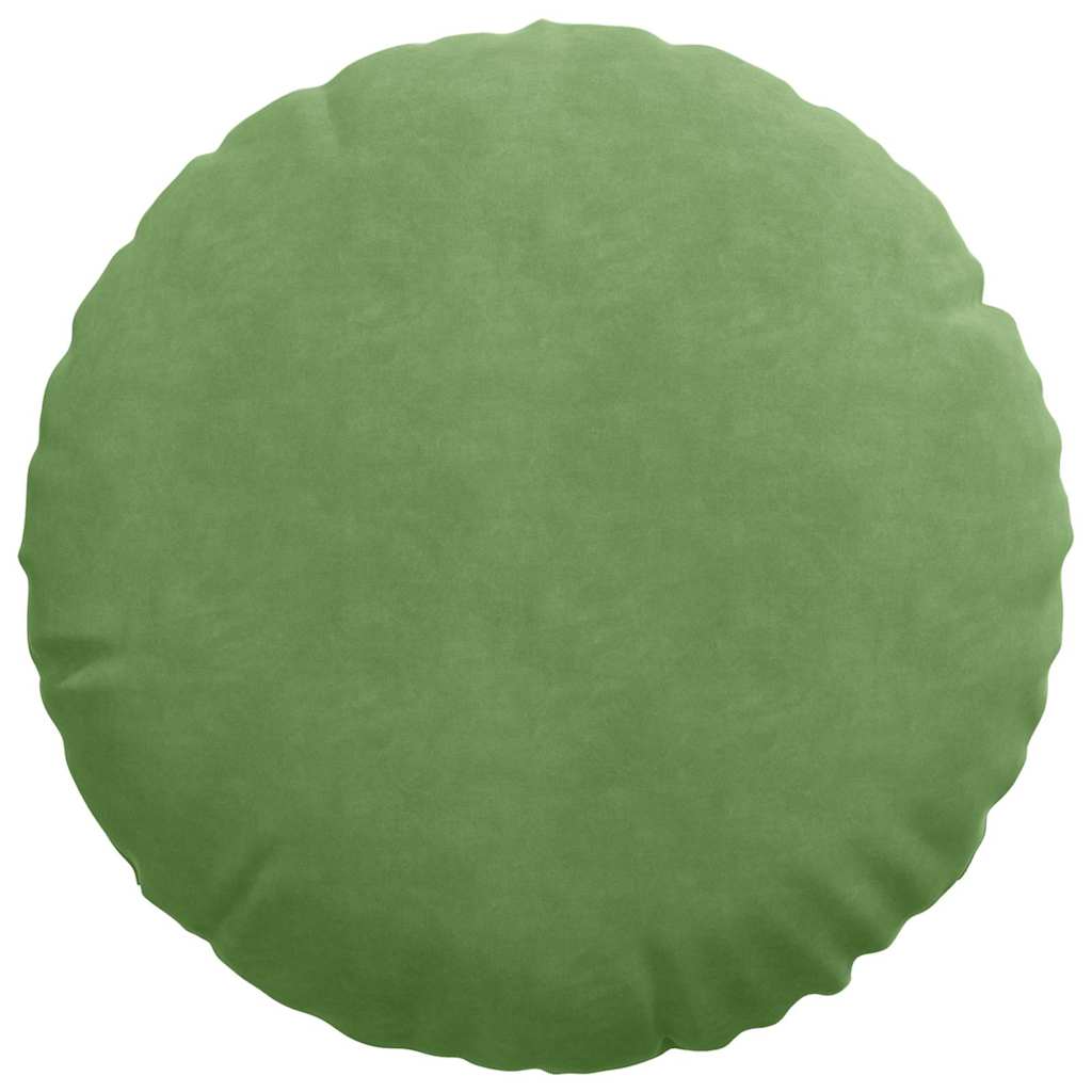 Cuscini per Seduta 2 pcs Verde chiaro Ø50 x 19 cm Velluto