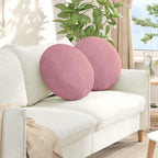 Cuscini per Seduta 2 pcs Rosa Ø50 x 19 cm Velluto