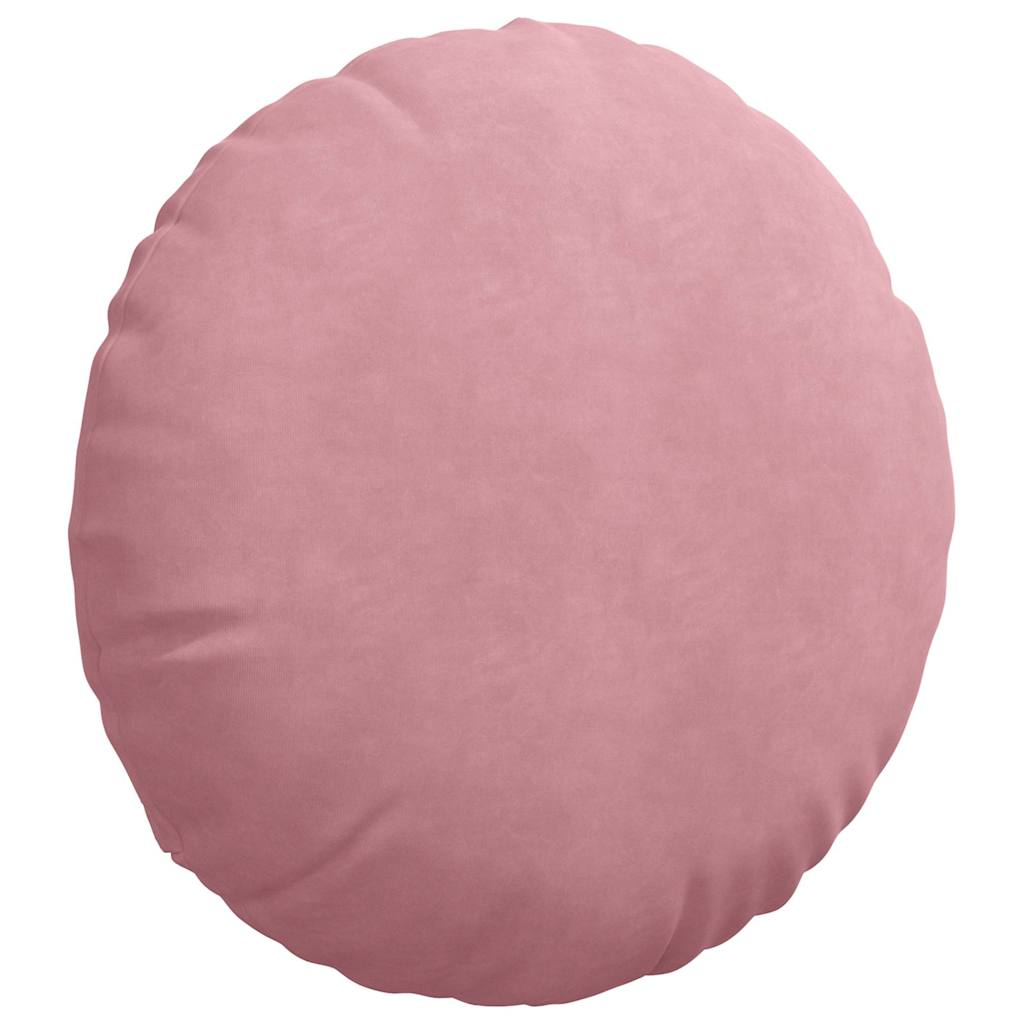 Cuscini per Seduta 2 pcs Rosa Ø50 x 19 cm Velluto