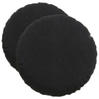 Cuscini per Seduta 2 pcs Nero Ø50 x 19 cm Velluto