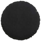 Cuscini per Seduta 2 pcs Nero Ø50 x 19 cm Velluto