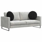 Cuscini per Seduta 2 pcs Nero Ø50 x 19 cm Velluto