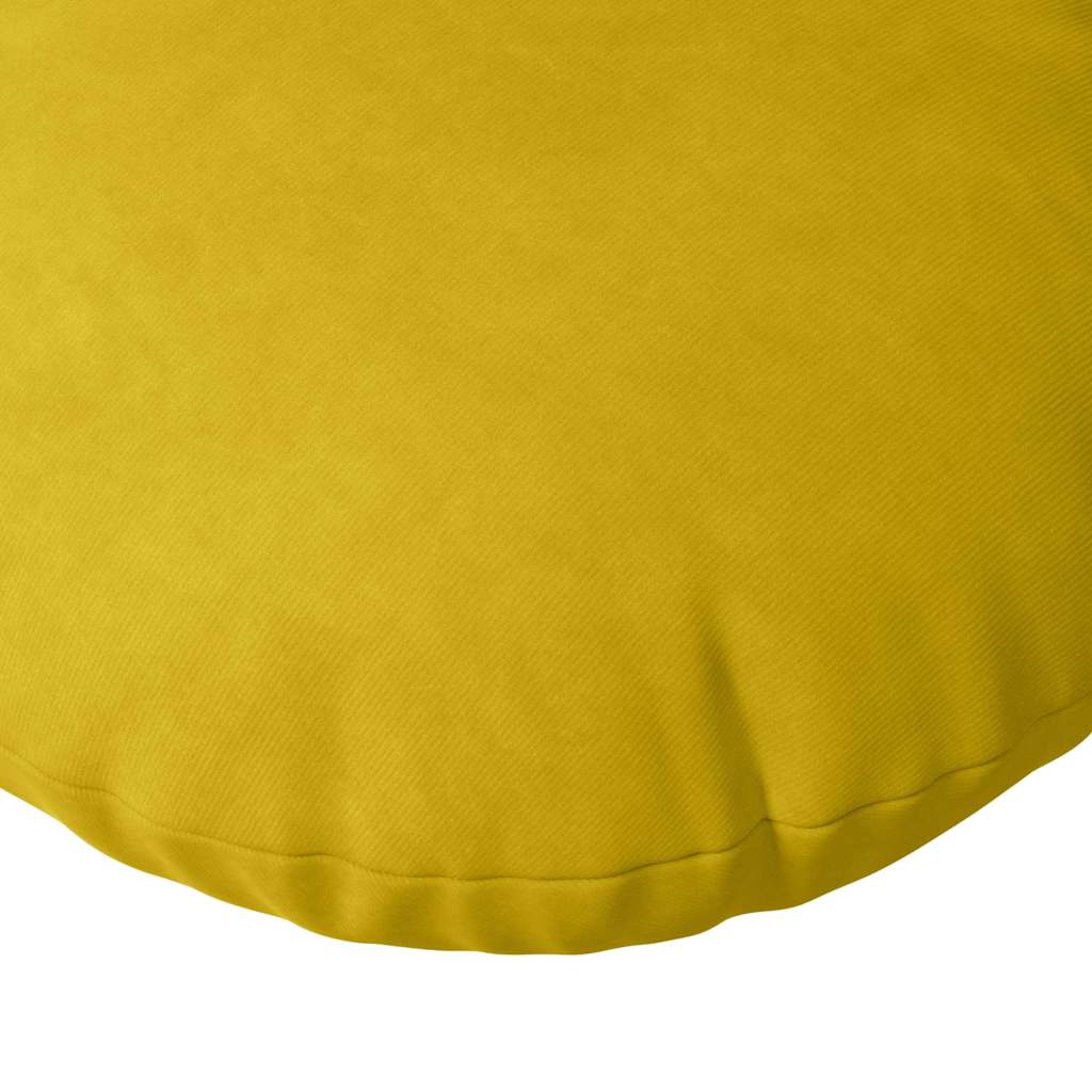 Cuscini per Seduta 2 pcs Giallo Ø50 x 19 cm Velluto