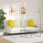 Cuscini per Seduta 2 pcs Giallo Ø50 x 19 cm Velluto