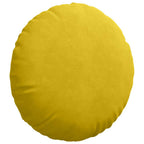 Cuscini per Seduta 2 pcs Giallo Ø50 x 19 cm Velluto