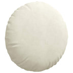 Cuscini per Seduta 2 pcs Crema Ø50 x 19 cm Velluto