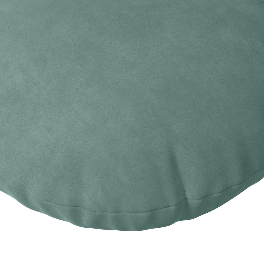 Cuscini per Seduta 2 pcs Verde Mare Ø50 x 19 cm Velluto