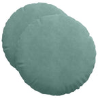 Cuscini per Seduta 2 pcs Verde Mare Ø50 x 19 cm Velluto