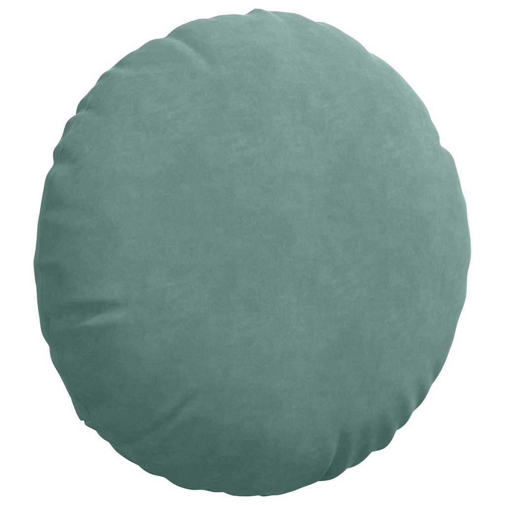 Cuscini per Seduta 2 pcs Verde Mare Ø50 x 19 cm Velluto