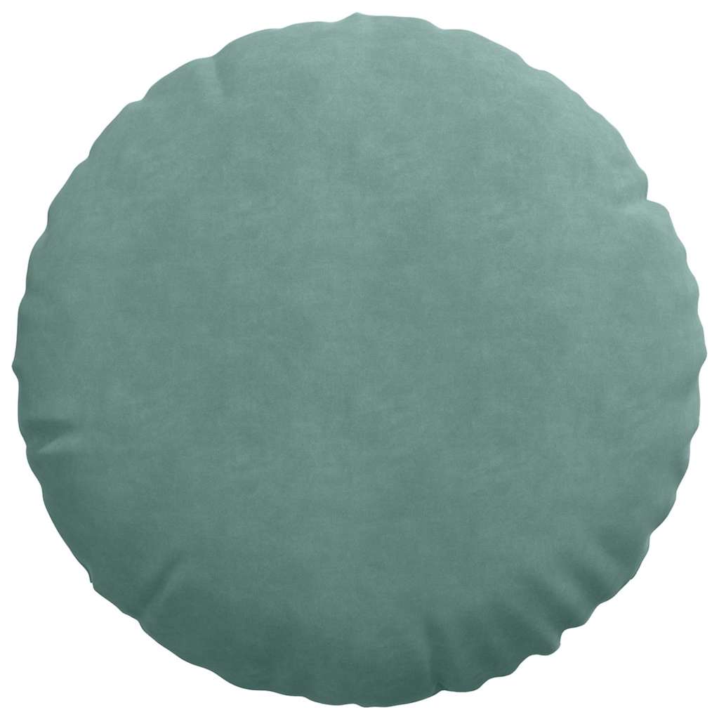 Cuscini per Seduta 2 pcs Verde Mare Ø50 x 19 cm Velluto